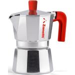 Zanetti, Mama Red Edition Espressokocher aus Aluminium, Espressomaschine für 2 Tassen, Espressokocher mit Tropfschutz, Silikondichtung, ergonomischer Griff, Farbe Rot