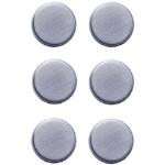 Silberne Zeller Magnete aus Edelstahl 6 Teile 