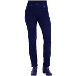 Marineblaue Klassische Zerres Cora Slim Jeans mit Strass aus Elastan Größe S 