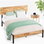 Reduzierte Betten aus Massivholz mit Stauraum 140x200 cm 