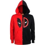 Zip Hoodie für Deadpool Fans | Kapuzen Pullover im Wade Wilson Design | Größe: S
